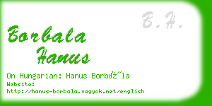 borbala hanus business card